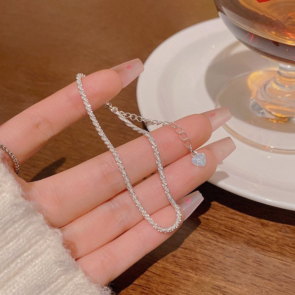 Women’s Minimalist Adjustable Silver Bracelet Simple Elegant Everyday Jewelry